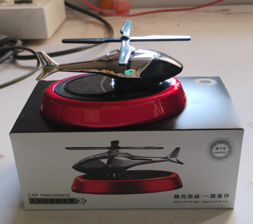 Solar-Powered Rotating Helicopter Car Air Freshener