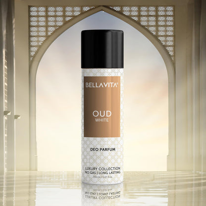 Bellavita Oud White Deo Perfume Body Spray for Men & Women 150 ML