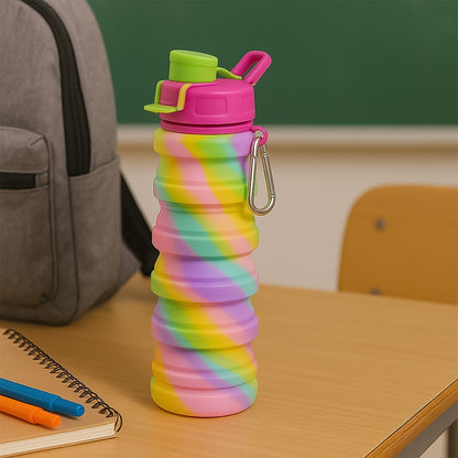 Colorful Collapsible Silicone Water Bottle (1 Pc)