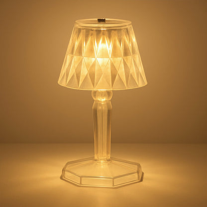2in1 Transparent Mini Crystal Table Lamp with Reflection Light