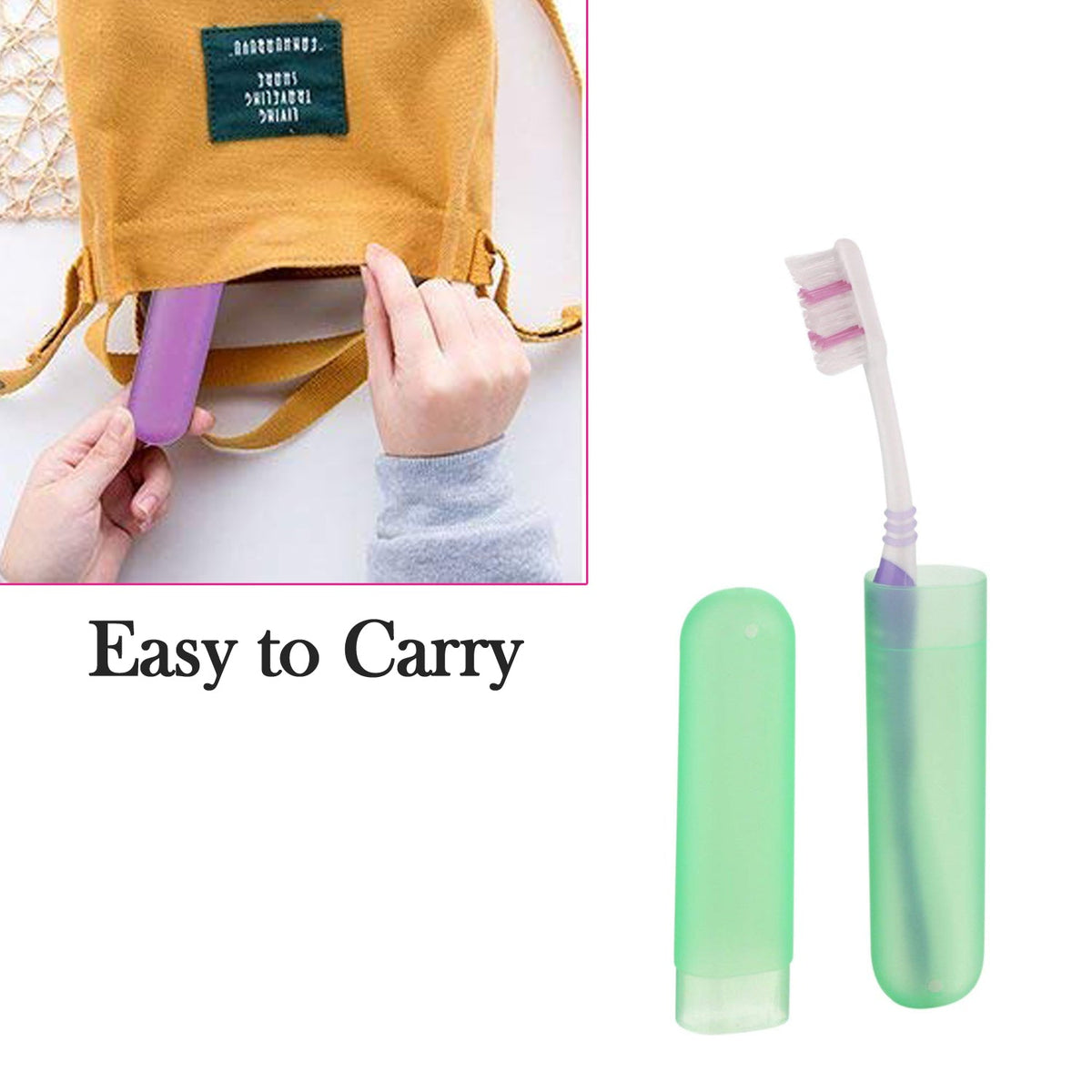 6Pc Plastic Toothbrush Cover Set