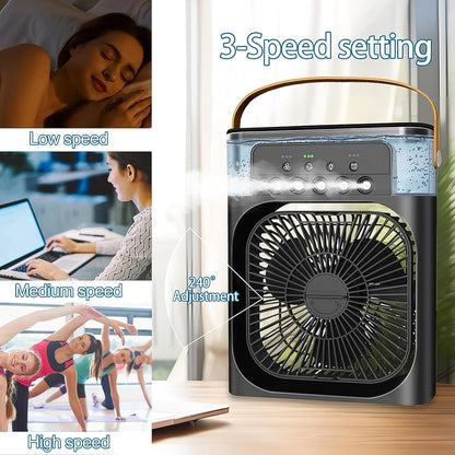 Portable Air Conditioner Fan - Personal Desk Cooling Fan (Battery Not Included)