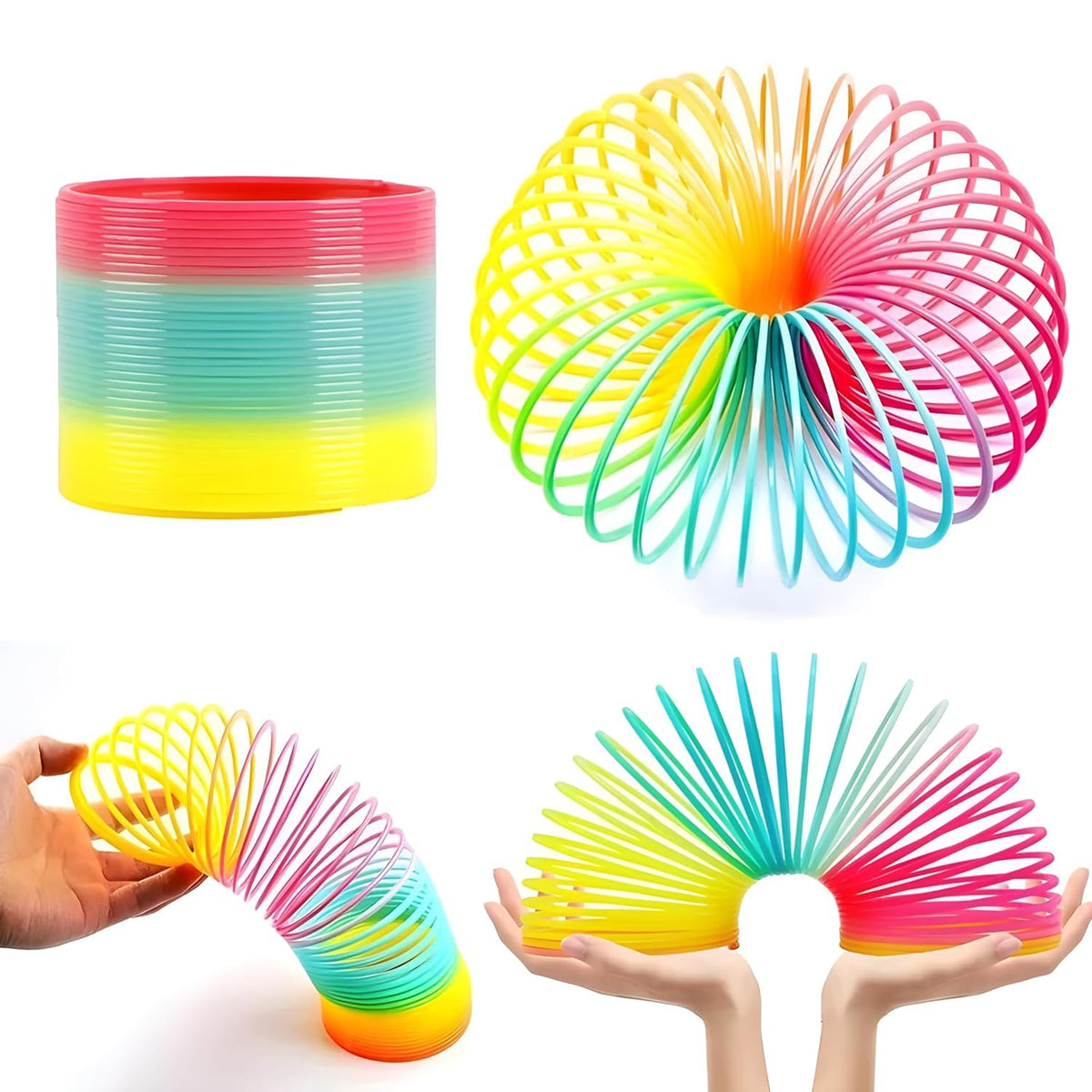 Rainbow Slinky Spring Toy – Compact Fun Toy for Kids & Adults, Gift-Friendly