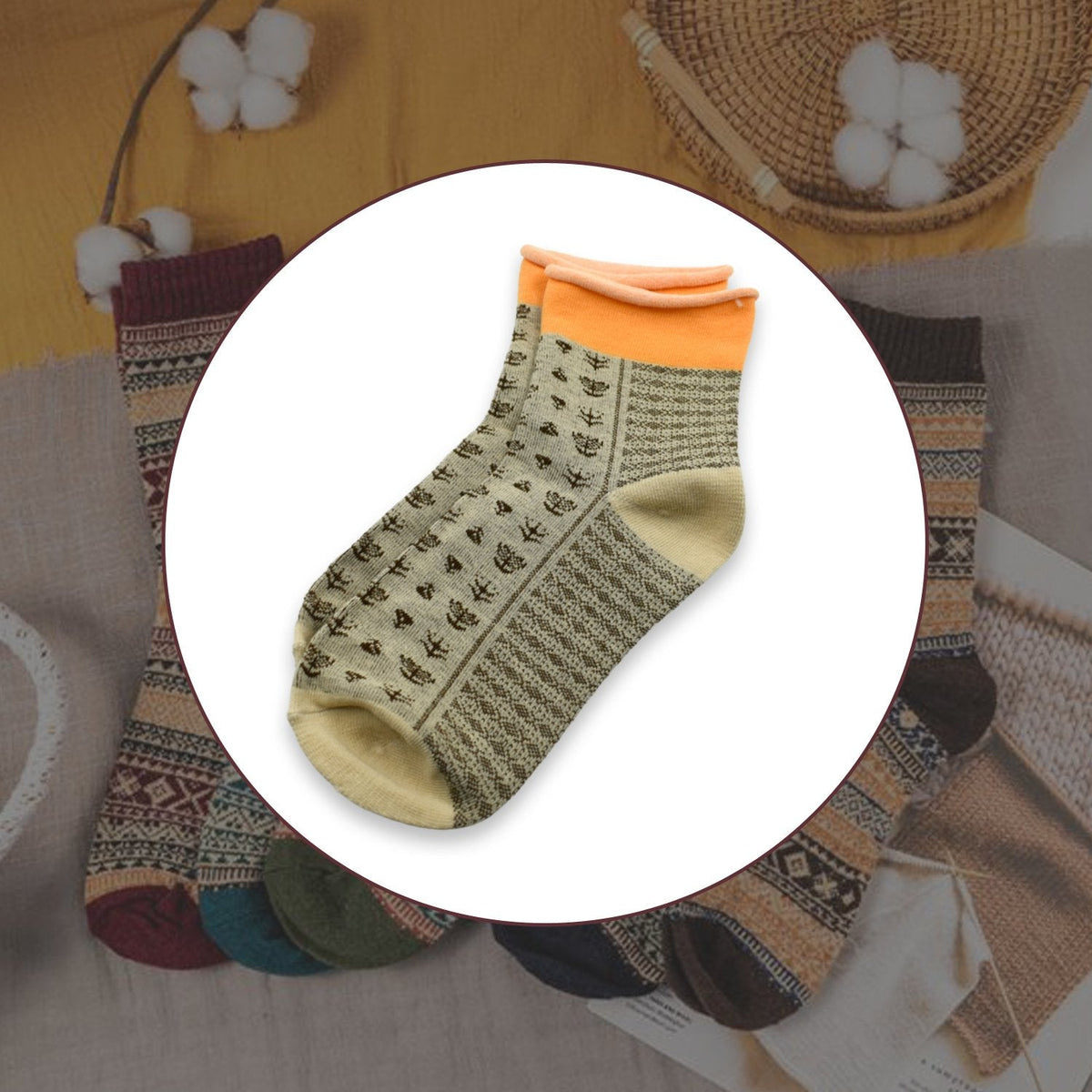 Grey Simple Socks