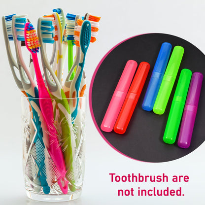 6Pc Plastic Toothbrush Cover Set