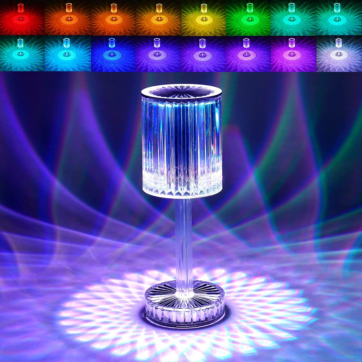 USB Crystal Table Lamp