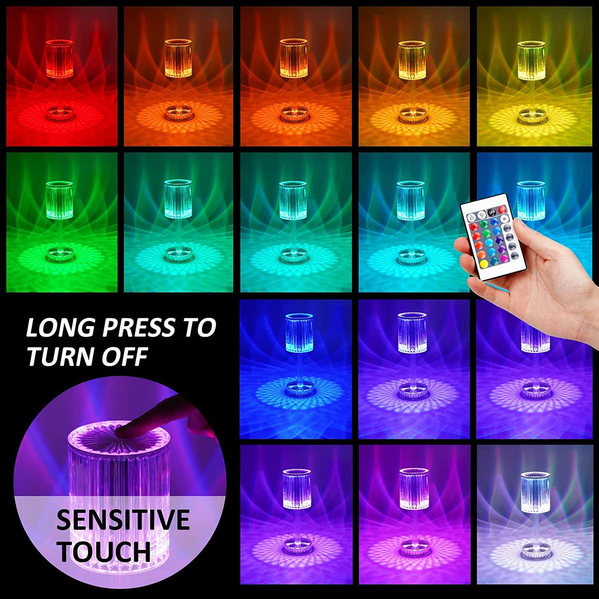 USB Crystal Table Lamp