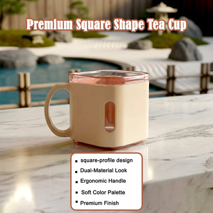 Premium Square Shape Tea Cup Set – 6-Piece (150 ML)
