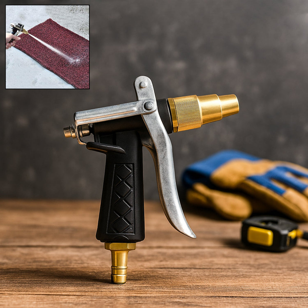 Durable Gold Color Trigger Hose Nozzle Water Lever Spray