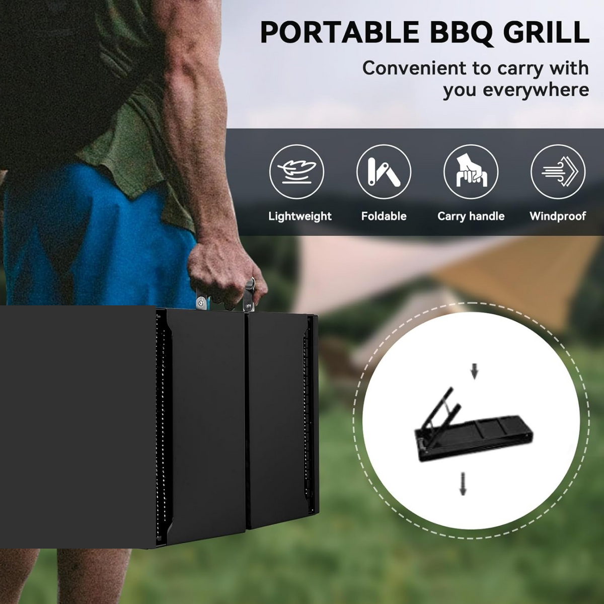 Portable BBQ Charcoal Grill