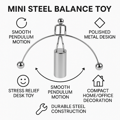 Mini Steel Balance Toy Newton Cradle Pendulum Desk Metal Decoration for Home Crafts