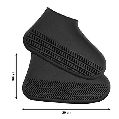 Non-Slip Silicone Rain Anti skid Waterproof Fordable Boot Shoe Cover ( Large )