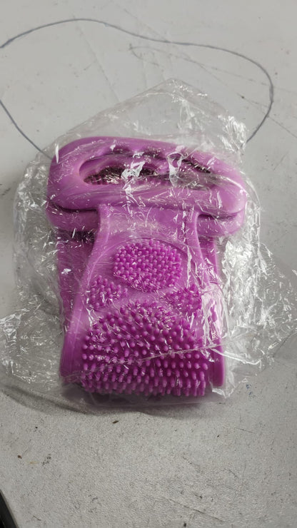 Silicone Body Back Scrubber Double Side Bathing Brush for Skin Deep Cleaning