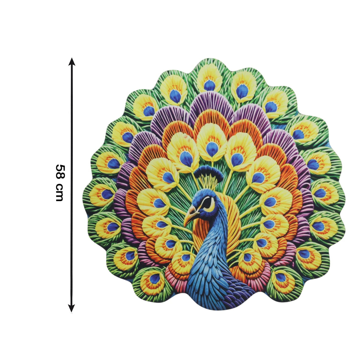 soft peacock design rug