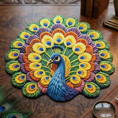 decorative floor carpet peacock