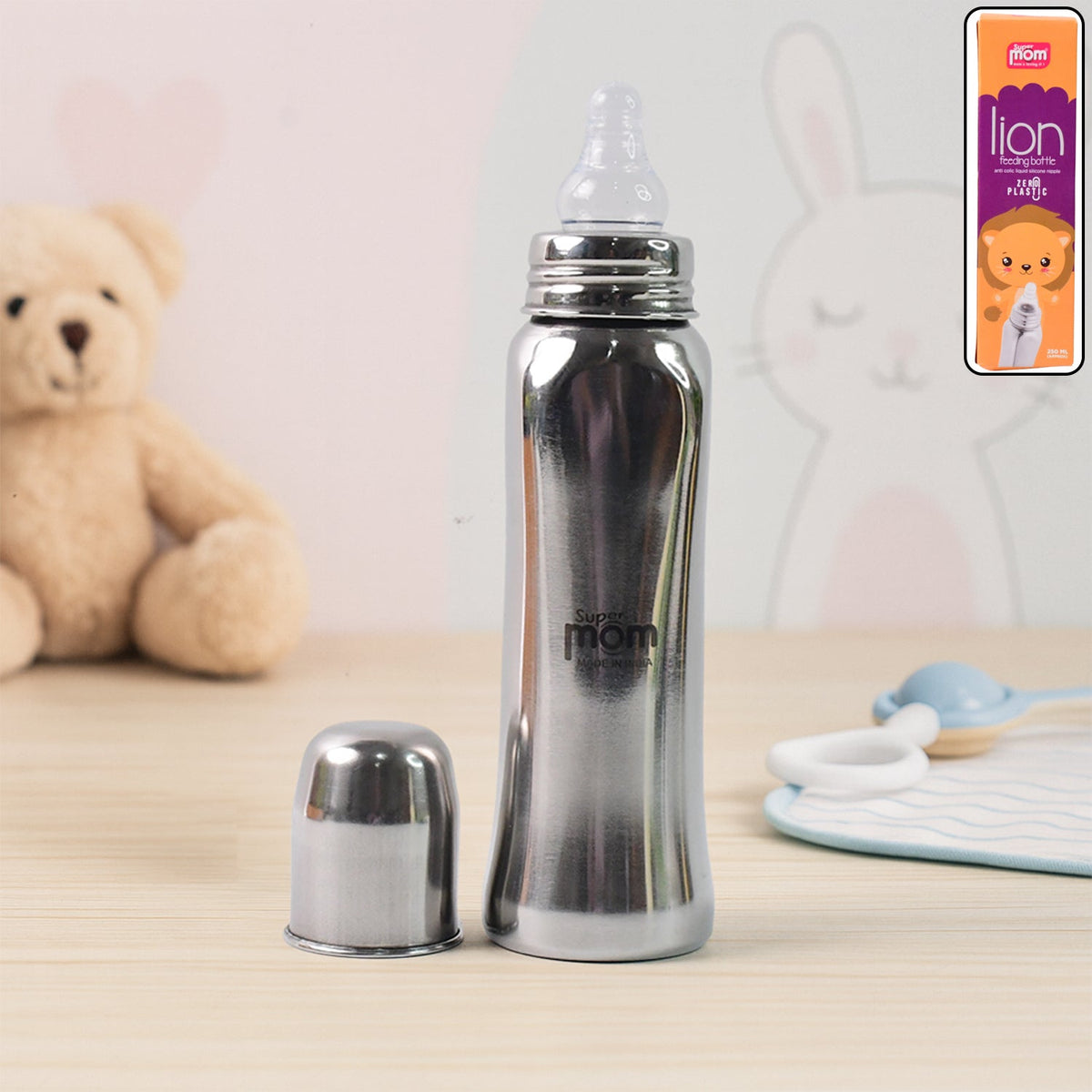 Supermom Lion Stainless Steel Feeding Bottle