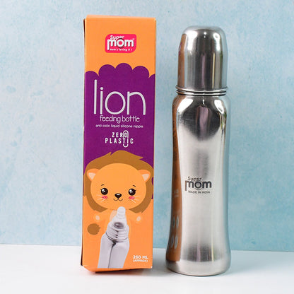 Supermom Lion Stainless Steel Feeding Bottle – 250ml
