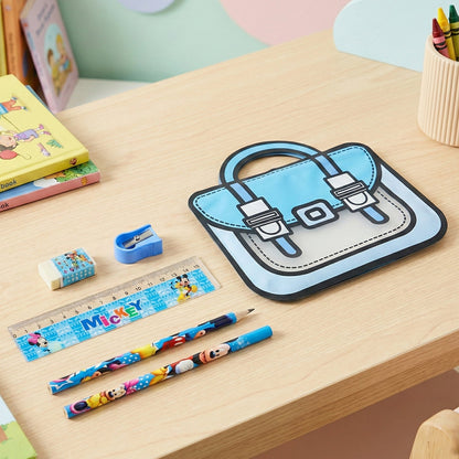 Kids 5 in 1 Stationery Kit with Cartoon Style Carry Bag