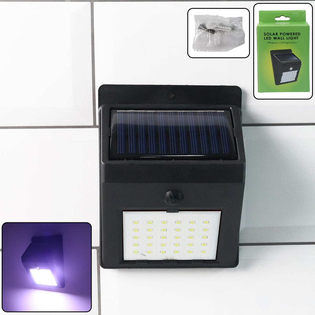 Motion Sense Solar LED Wall Light