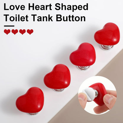 Heart-shaped Knob Pulls Toilet Press Button (4 Pc)