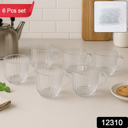 Unbreakable Transparent Plastic Tea Cups (Set of 6 Pc)