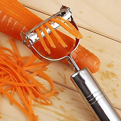 Heavy-Duty 2-in-1 Multipurpose Julienne & Peeler Tool