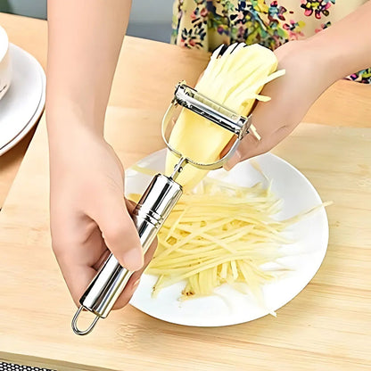 Heavy-Duty Julienne Cutter with Peeler – Stainless Steel
